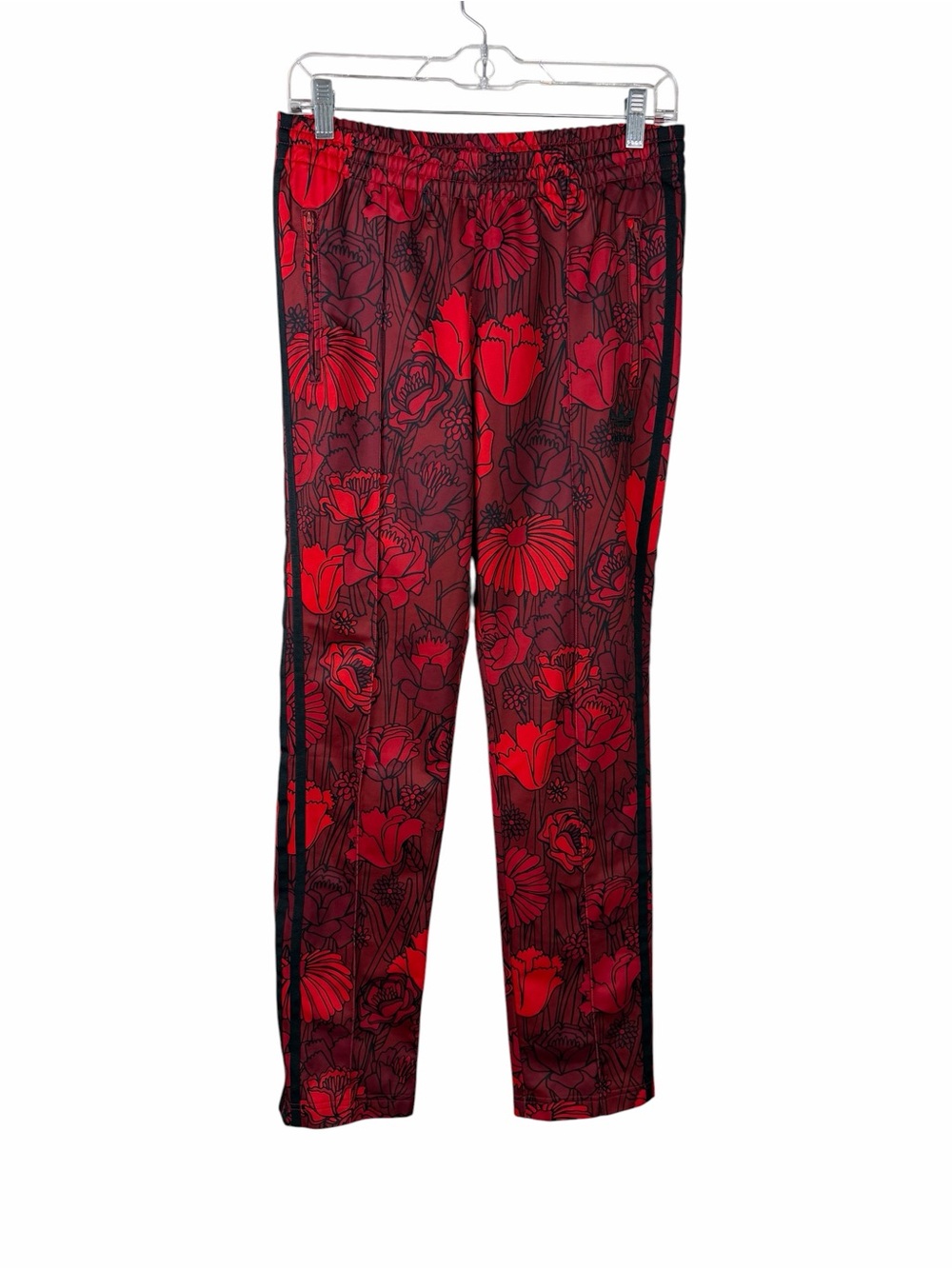 Adidas Red Firebird Floral Print Track Pants
